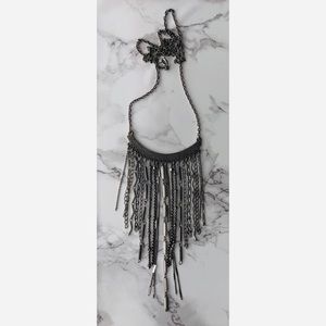 Silver Fringe Necklace